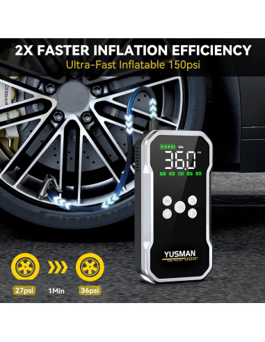 Arrancador de Salto YUSMAN F03 6000A con Compresor 150PSI