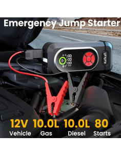 Arrancador de Salto Kefkafl Q10 5000A con Compresor 150PSI 2