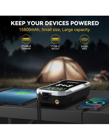 Arrancador de Salto YUSMAN F03 6000A con Compresor 150PSI