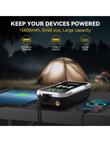 Arrancador de Salto YUSMAN F03 6000A con Compresor 150PSI