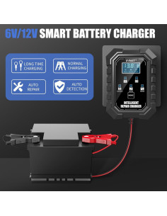 Cargador de Batería Inteligente E-FAST 1.5A 6V/12V para Autos 2