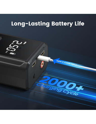 Arrancador de Coche Portátil COSENG J26 con Compresor 3500A