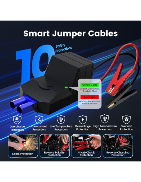 Arrancador de Coche Portátil COSENG J26 con Compresor 3500A