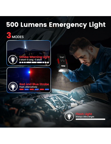 Arrancador de Coche Portátil COSENG J26 con Compresor 3500A