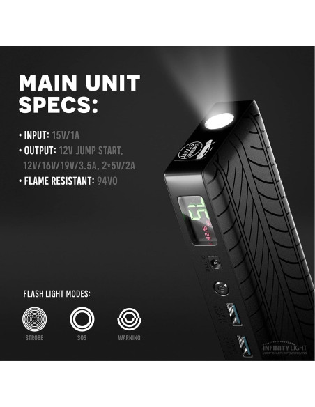 Batería de Arranque Infinity Light IL1000 - 1000A 18000mAh 12V