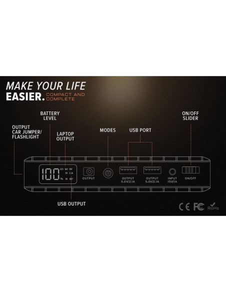 Batería de Arranque Infinity Light IL1000 - 1000A 18000mAh 12V