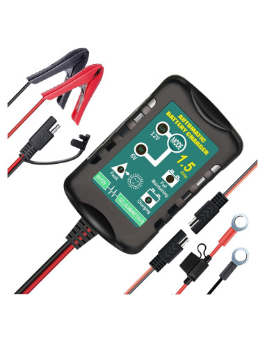 Cargador de Batería Inteligente 12V/6V Vemote 1.5A Automático