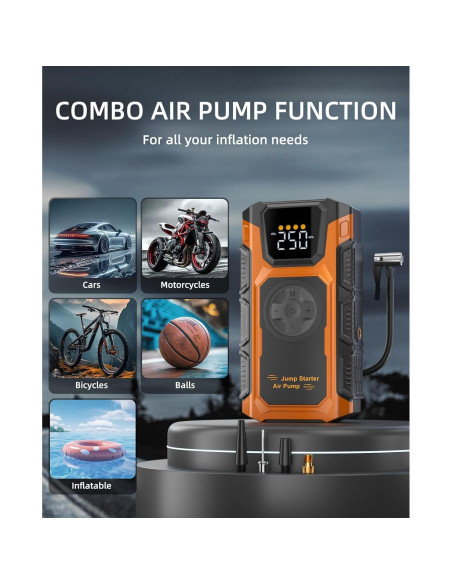 Arrancador de Salto 5000A Featou V2 con Compresor 150 PSI