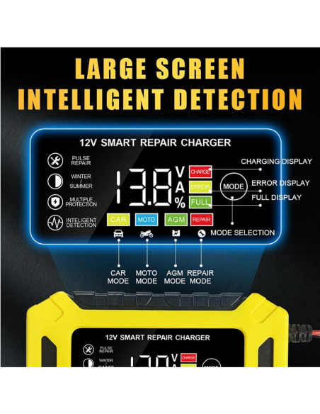 Cargador de Batería Inteligente X-ENERGY YX12V6A 6A 12V