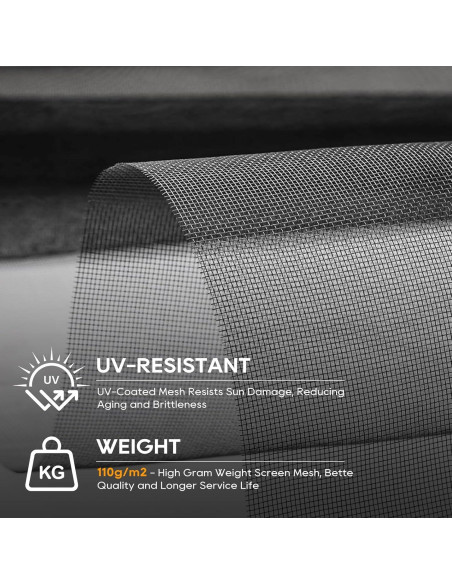 Malla de Pantalla de Ventana King&Charles 121.92x299.72 cm Negra