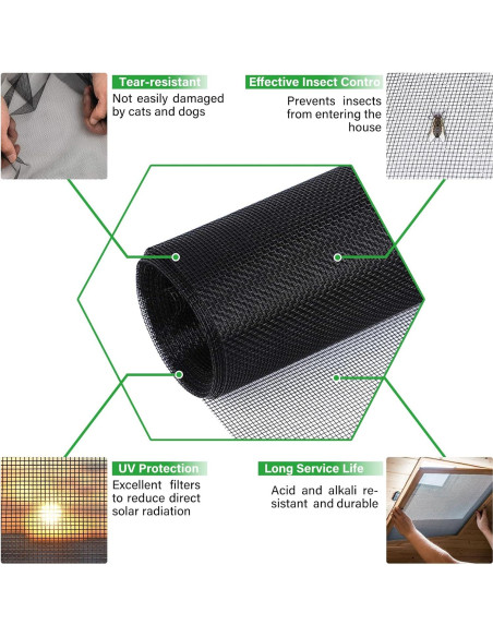 Kit de Reemplazo de Pantalla de Ventana DIGDRAM 121.92 x 40.23 m Negro