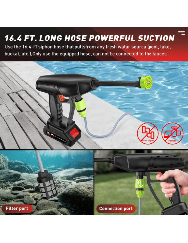 Lavadora a Presión Inalámbrica Kusakyo SQ-222 21V 6.8 L/min