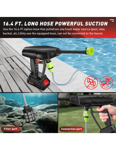 Lavadora a Presión Inalámbrica Kusakyo SQ-222 21V 6.8 L/min Lavadora a Presión Inalámbrica Kusakyo SQ-222 21V 6.8 L/min