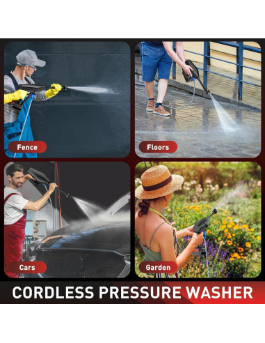 Lavadora a Presión Inalámbrica Kusakyo SQ-222 21V 6.8 L/min