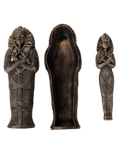 Sarcófago Coleccionable Egipcio Tutankamón con Momia 13.97 cm