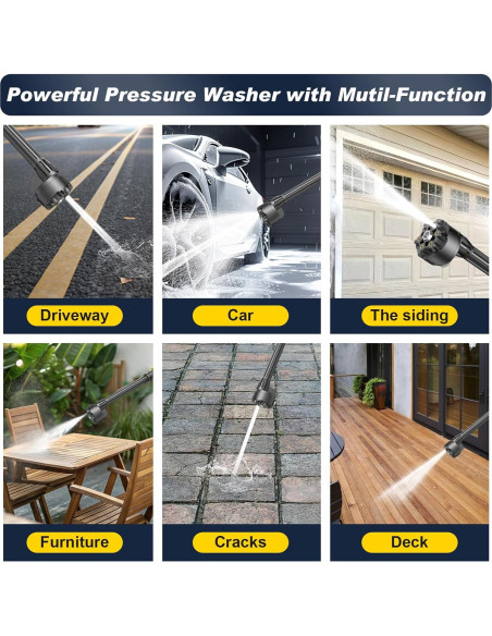 Lavadora a Presión Inalámbrica GISAM 1250 PSI 2 Baterías 4.0Ah Lavadora a Presión Inalámbrica GISAM 1250 PSI 2 Baterías 4.0Ah