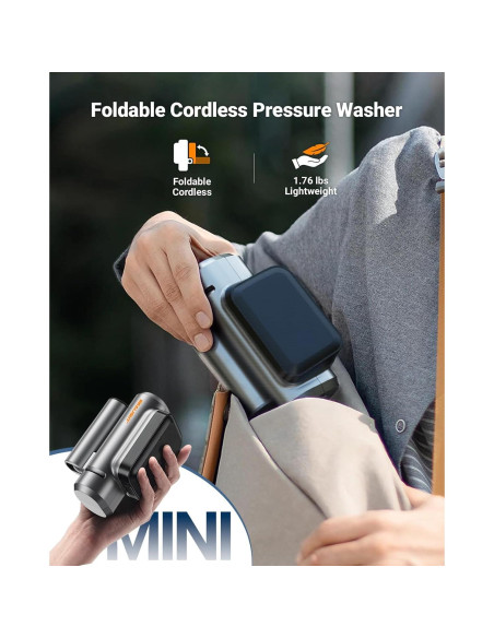 Lavadora a Presión Portátil SEALIGHT 300 PSI Batería 4000mAh