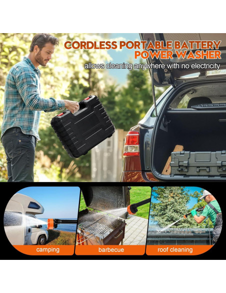 Lavadora a Presión Inalámbrica Lemolifys 6000mAh 6-en-1