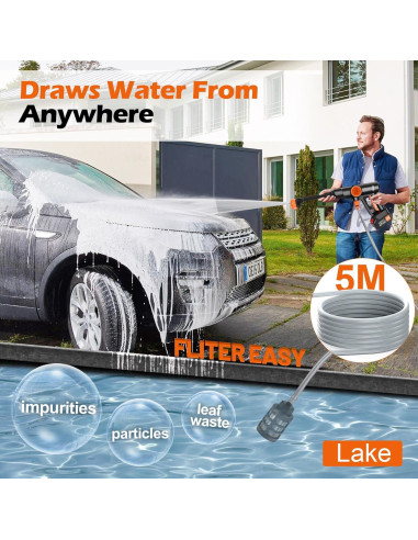 Lavadora a Presión Inalámbrica Lemolifys 6000mAh 6-en-1