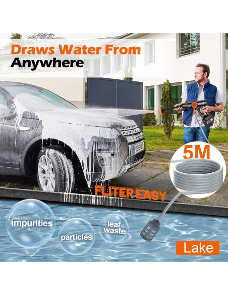 Lavadora a Presión Inalámbrica Lemolifys 6000mAh 6-en-1