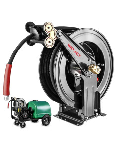 Carrete de Manguera Retráctil WOJET 15 m x 9.5 mm 4000 PSI