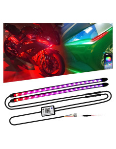 Tira de luz LED RGB 35.5cm Qasim con control APP Multicolor