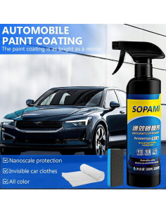 Juego de Spray Recubrimiento Automóviles Biaoyun 500ml + Esponja + Paño 2