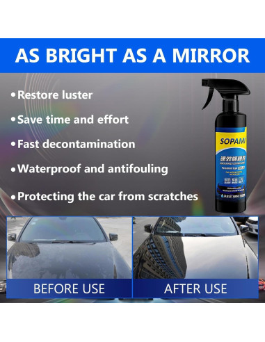 Juego de Spray Recubrimiento Automóviles Biaoyun 500ml + Esponja + Paño