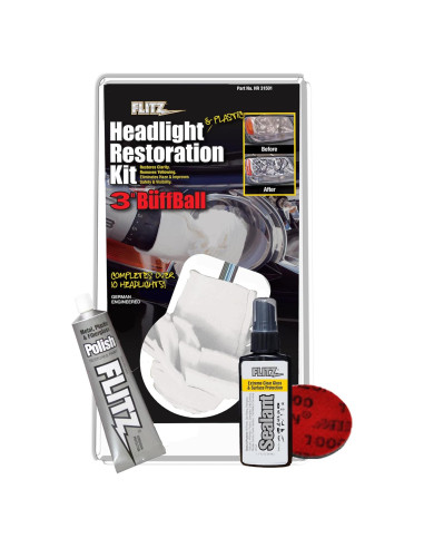 Kit de Restauración de Faros Flitz - Pulidor y Sellador 215g