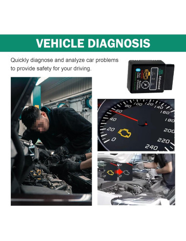 Lector de Códigos OBD2 Inalámbrico Bluetooth Downhill