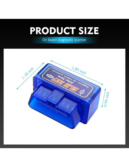 Escáner de Diagnóstico Automotriz OBD-II Diamall Bluetooth