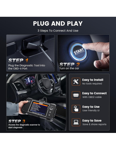 Escáner OBD2 ANCEL FX2000-US Diagnóstico Automotriz ABS SRS