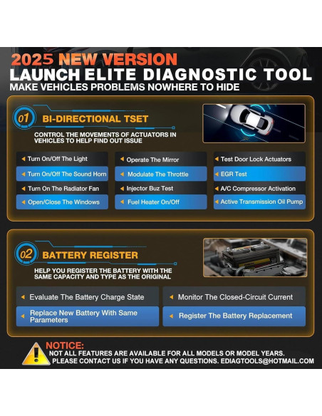 Escáner Diagnóstico Bidireccional LAUNCH Creader Elite GM