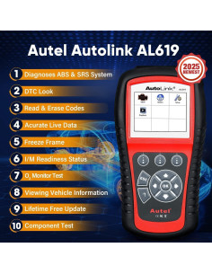 Escáner de Diagnóstico OBD2 Autel AL619 - ABS SRS 10 Modos 2