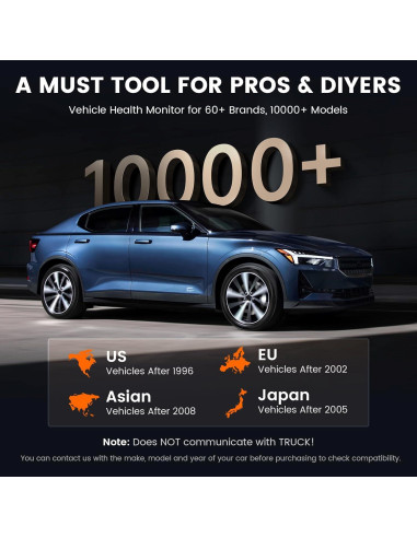 Escáner OBD2 ANCEL FX2000-US Diagnóstico Automotriz ABS SRS