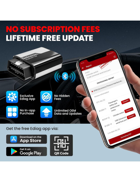 Escáner OBD2 KINGBOLEN Soloscan Bluetooth para Ford Lincoln Mercury