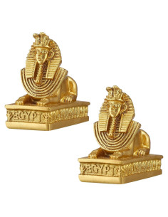 Estatua Sphinx Egipcia Kisangel 2 Piezas Decoración 6.5x5.5 cm
