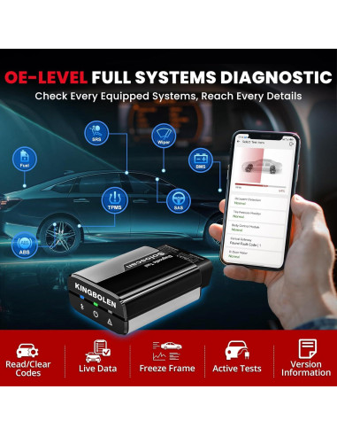 Escáner OBD2 KINGBOLEN Soloscan Bluetooth para Ford Lincoln Mercury