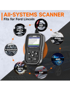 Escáner OBD2 ANCEL FD500 para Ford Lincoln - Diagnóstico completo 2