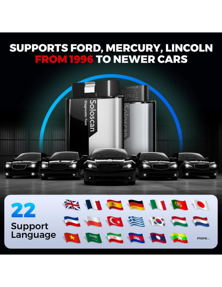 Escáner OBD2 KINGBOLEN Soloscan Bluetooth para Ford Lincoln Mercury