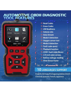 Escáner OBD2 OnRetul V519 - Lector de Códigos y Diagnóstico 2
