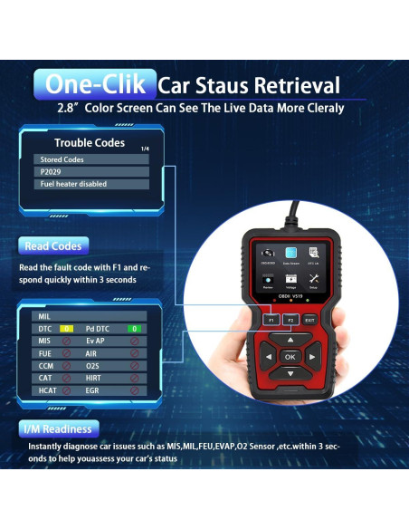 Escáner OBD2 OnRetul V519 - Lector de Códigos y Diagnóstico