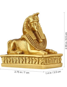 Estatua Sphinx Egipcia Kisangel 2 Piezas Decoración 6.5x5.5 cm 2