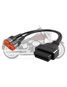 Cable Adaptador OBD2 para Harley Davidson 4Pin y 6Pin 30.48cm