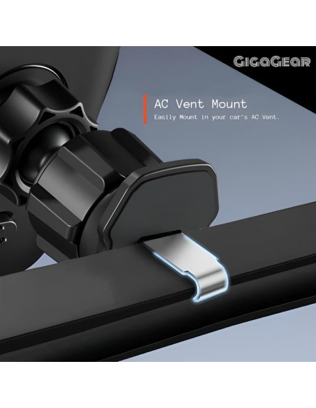 Soporte Cargador Inalámbrico Rápido Auto Gigagear 15W 360