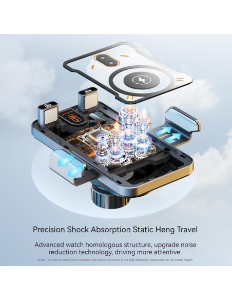 Soporte para teléfono de coche Siplip con carga inalámbrica 15W