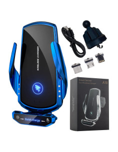 Soporte Cargador Inalámbrico para Auto AIYAFEIO 15W Azul