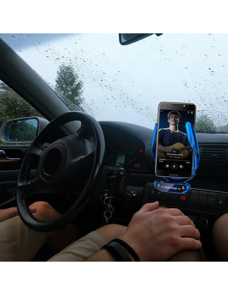 Soporte Cargador Inalámbrico para Auto AIYAFEIO 15W Azul