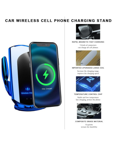 Cargador Inalámbrico para Automóvil MUQIDA 15W Soporte 360