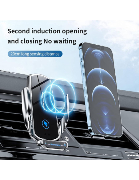 Soporte Cargador Inalámbrico para Auto AIYAFEIO 15W Azul
